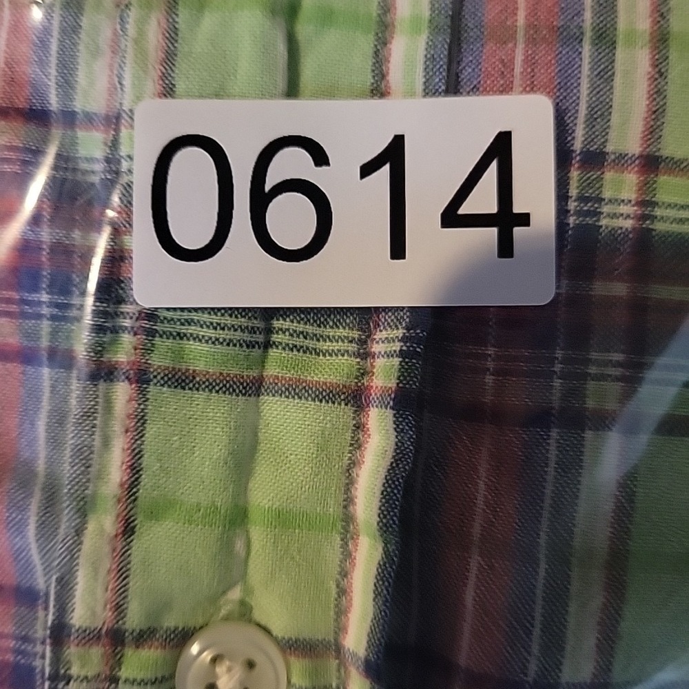 Ralph Lauren Blake Fit Plaid Shirt Mens L Green Multicolor Short Sleeve Button - Picture 10 of 10